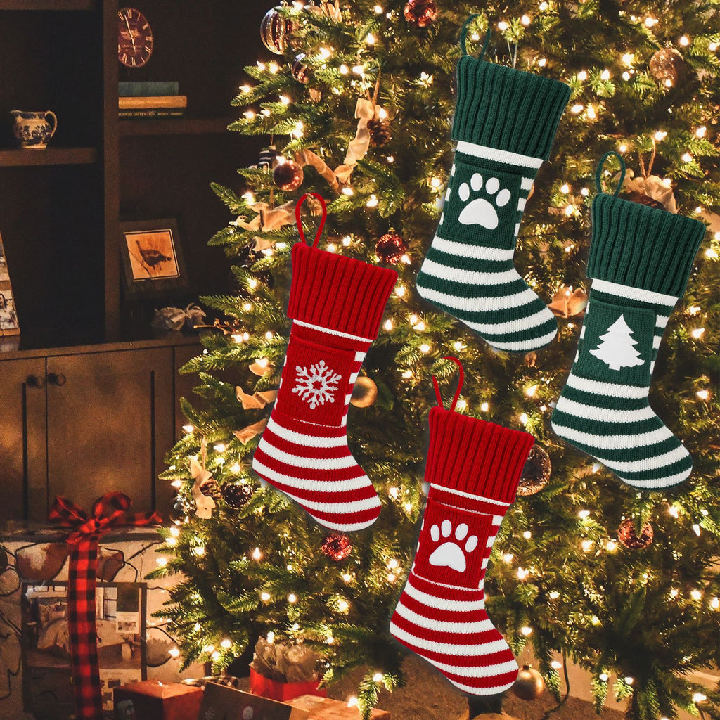 Sac Cadeau Chaussettes Chat et Chien de Noël