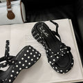 Été Hot-seller Fairy Style Wedge Platform Sangle unique Sandales pour femmes