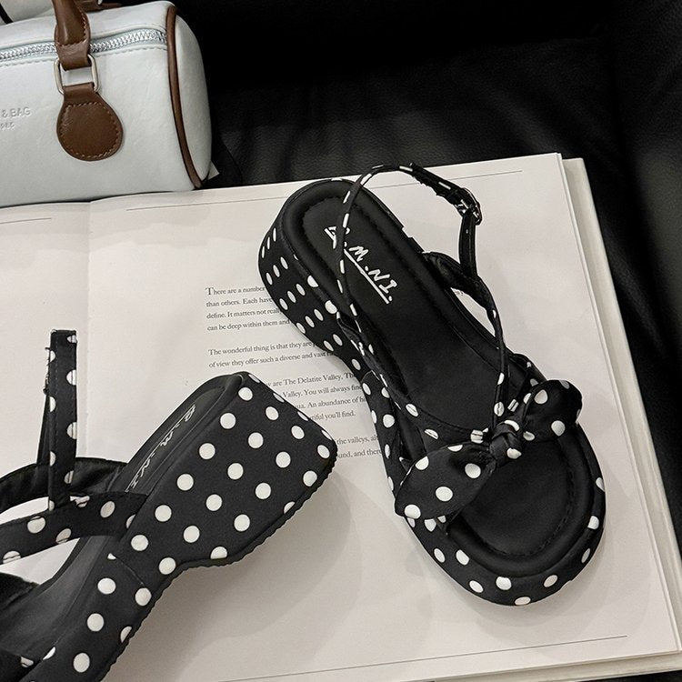 Été Hot-seller Fairy Style Wedge Platform Sangle unique Sandales pour femmes