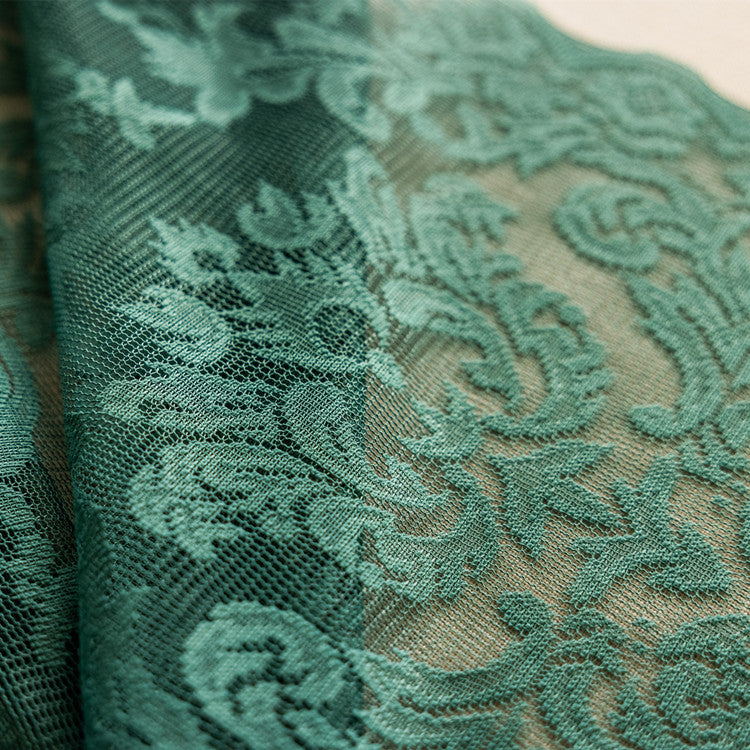 Rideau de dentelle Fantasy Dark Green Horse Cuir