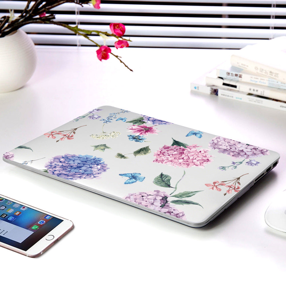 Plastic Laptop Protection Shell Série de fleurs partielles