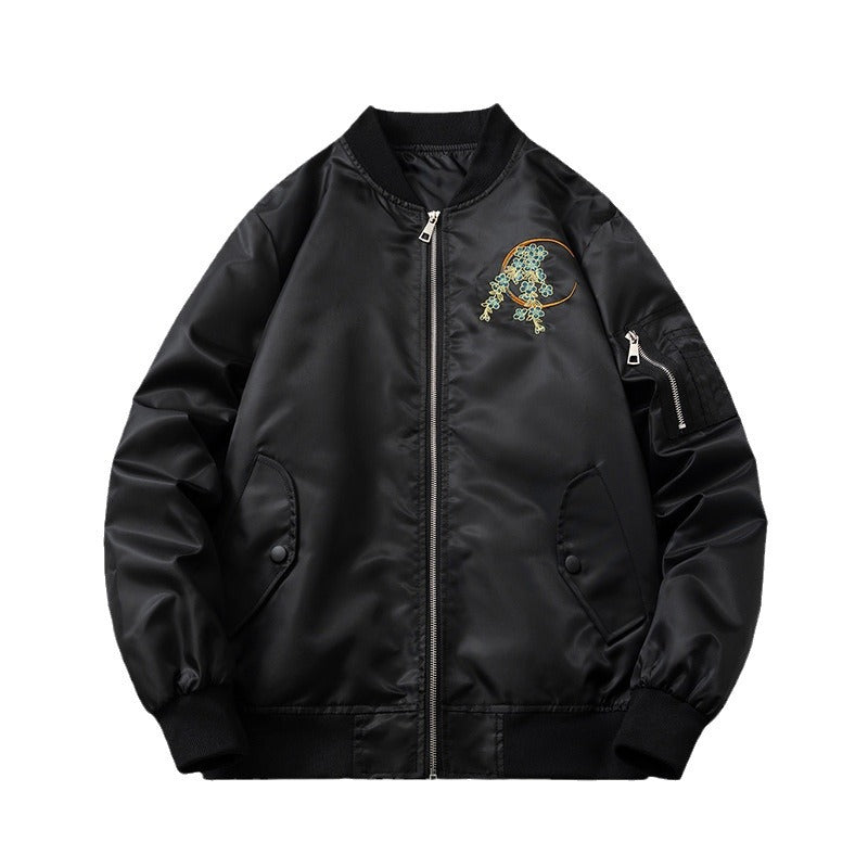 Style national Retro Auspicious Dragon Brodery Veste Hommes Bomber Manteau