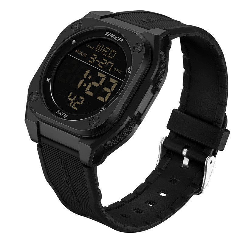 Sandar Montre électronique transparente le plus vendu avec un grand cadran carré à affichage unique
