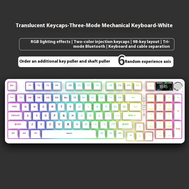 98 Clé sans fil Bluetooth Trois modèles de clavier mécanique Gaming Electronic Sports Office