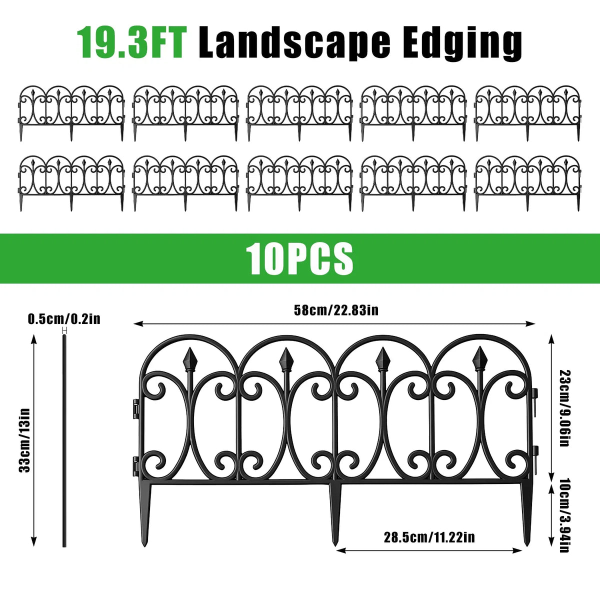 10 packs de jardin flexible Edging