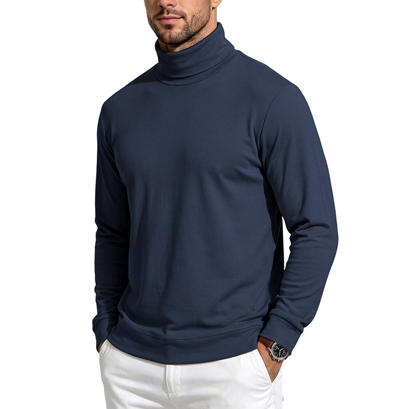 Simple polaire en laine souple polyvalente avec col tortueux et manches longues