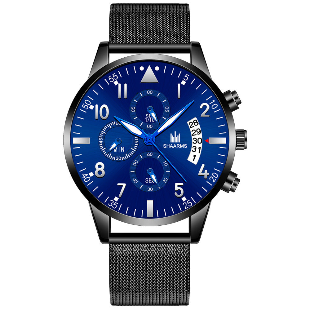 Concept Men's Mesh Strap Calendrier Montres Quartz