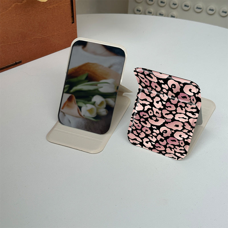 Miroir compact pliant imprimé Leopard