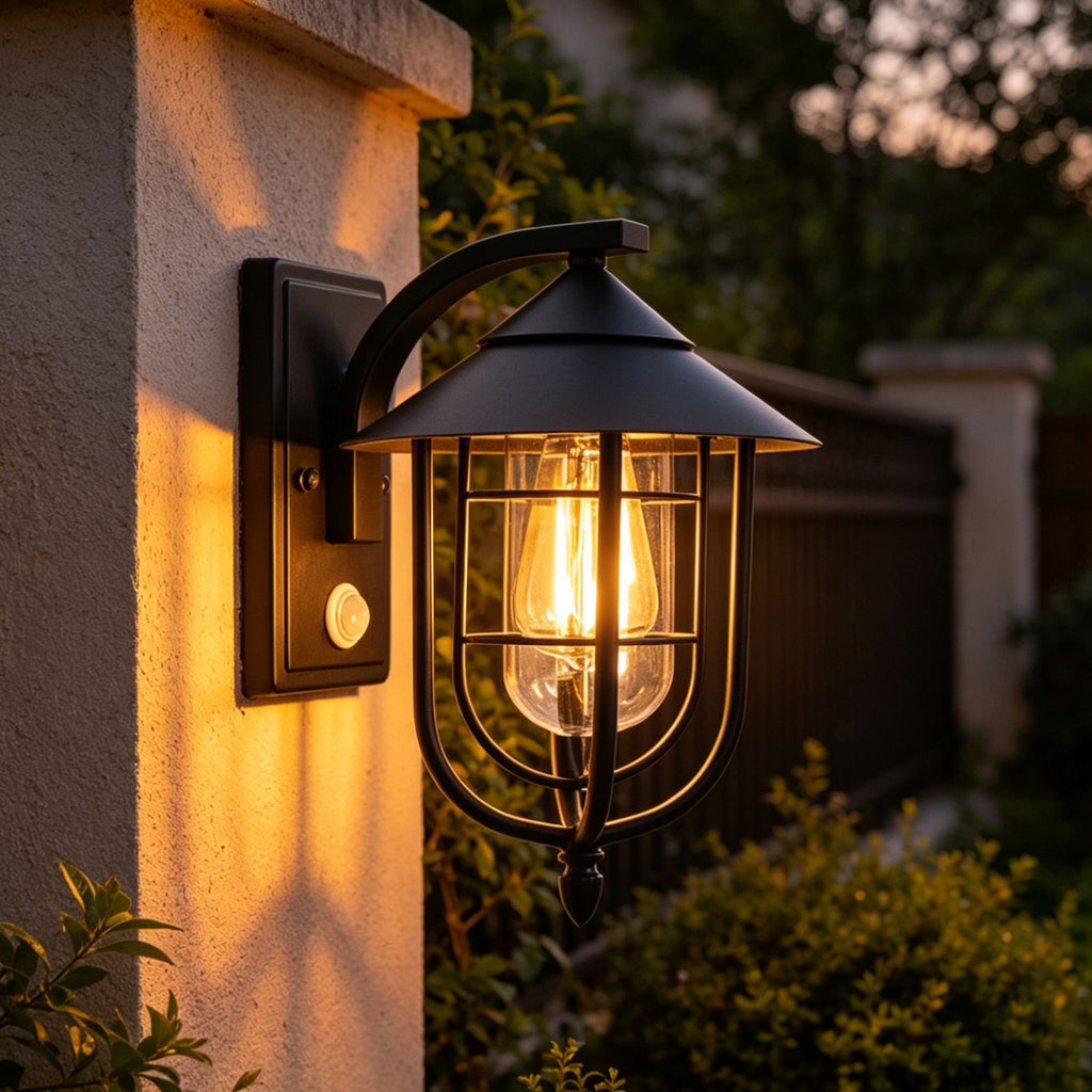 Lampe murale de type japonais pour usage extérieur