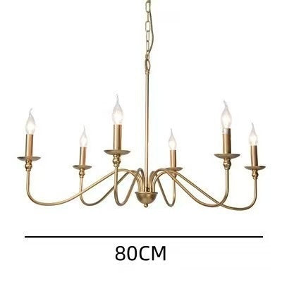 Moderne Simple et léger Luxury American Wought Iron Chandelier