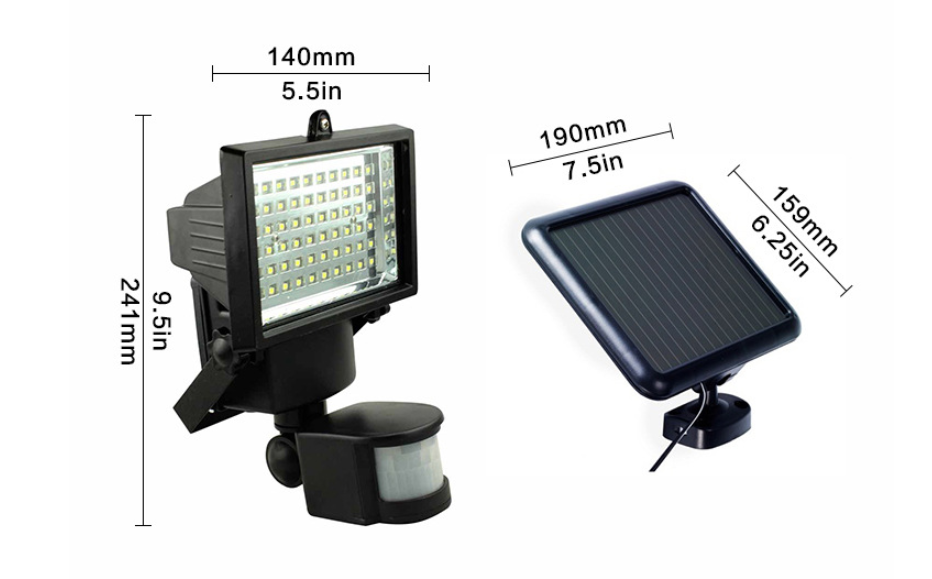 Lampe solaire à détecteur de corps infrarouge