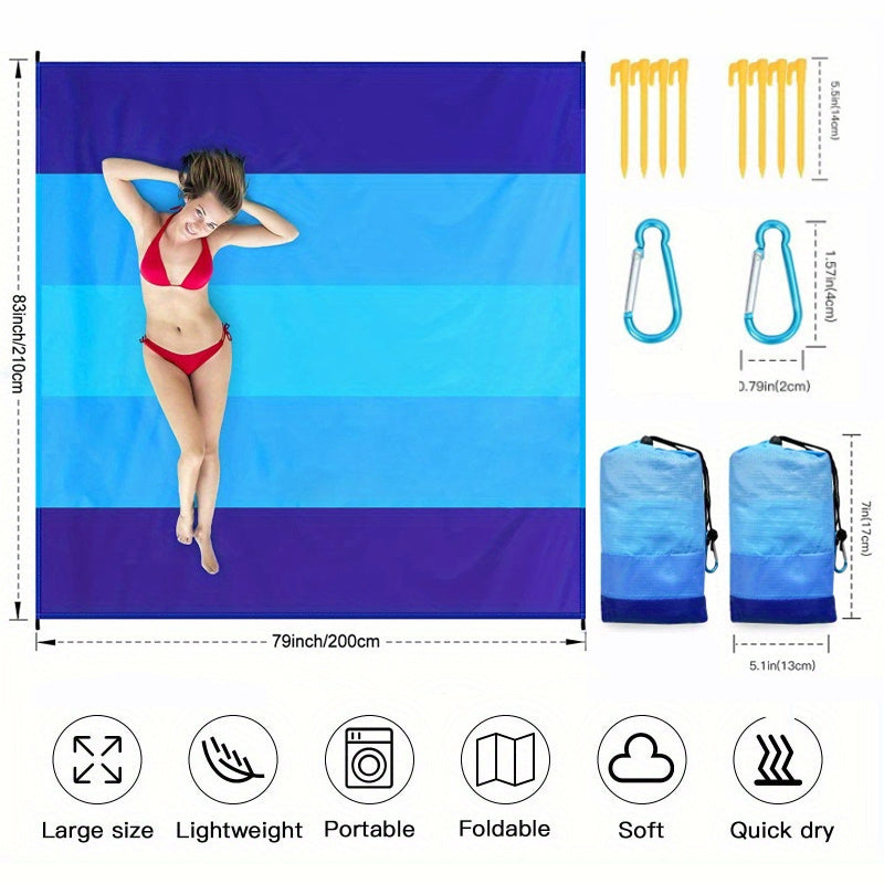 Couverture de plage imperméable extra grand sable