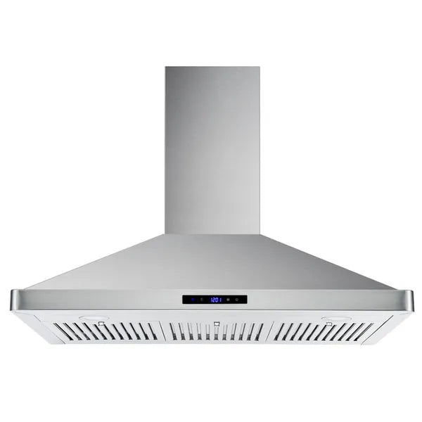 Hotte de 30/36 pouces 700CFM Mont mural Commande tactile en acier inoxydable Vent à 3 vitesses