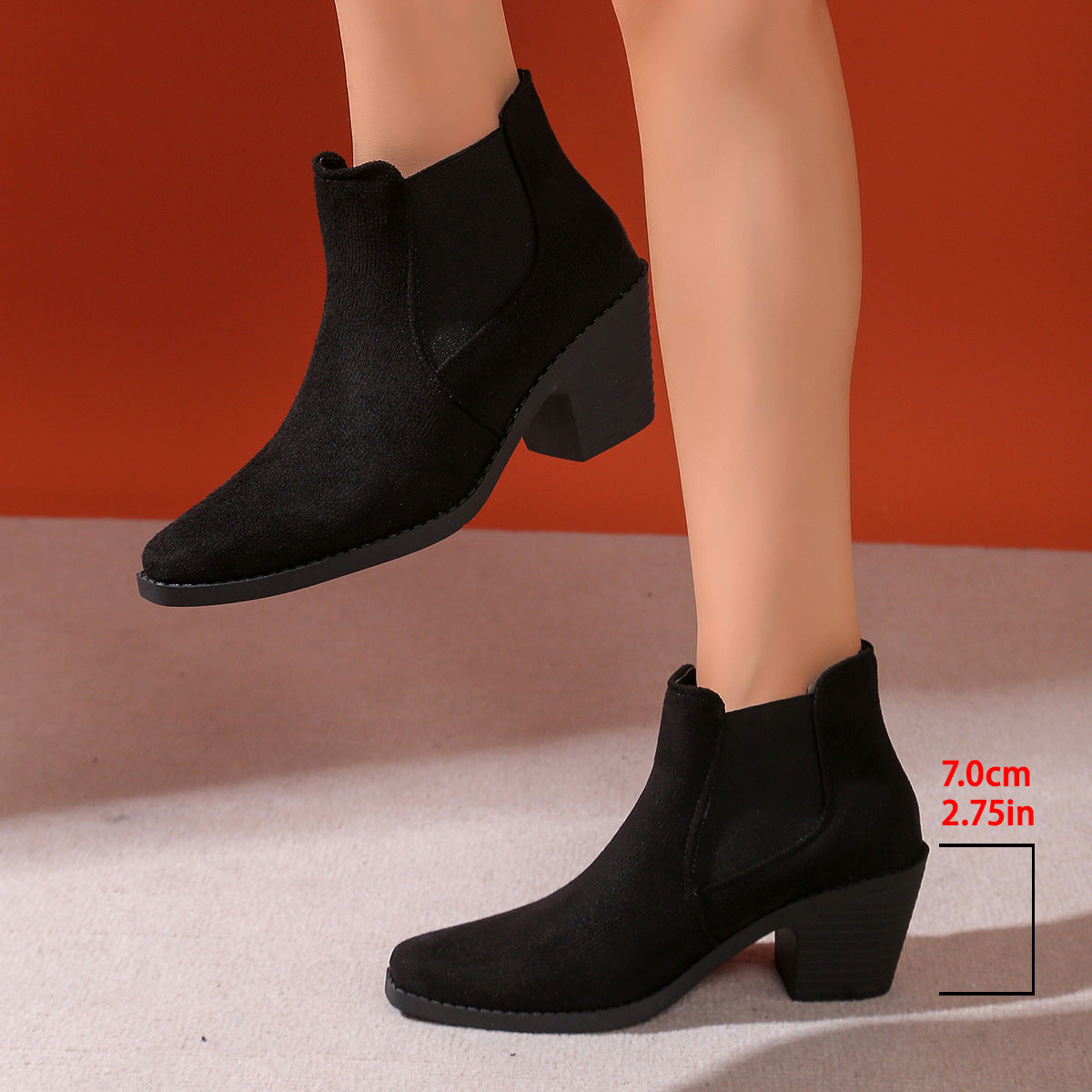 Bottes Ankle automne style britannique pour les femmes mi-longueur