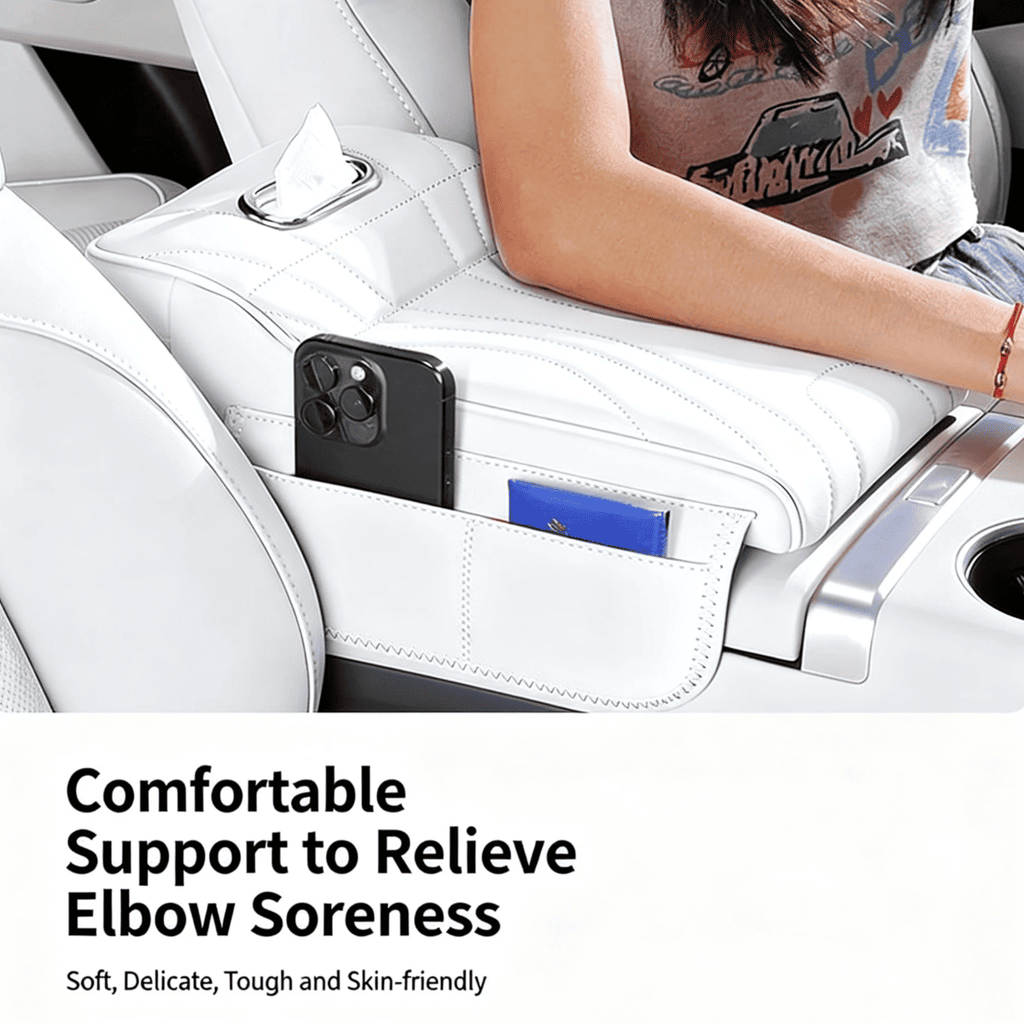 Couverture d'accoudoir de Console de centre de voiture avec boîte de tissu et supports de double tasse