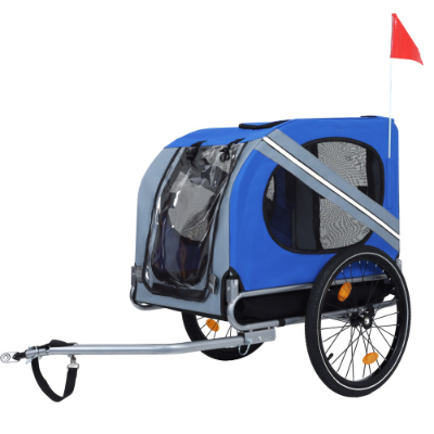 Grande remorque à vélo pliante pour chiens 120LB Capacité Transporteur d'animaux de compagnie tout-terrain
