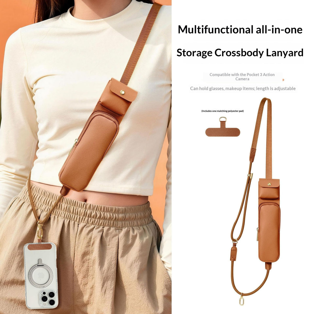 Outdoor Anti-loss Multi-fonctionnel Large Flat Lanyard