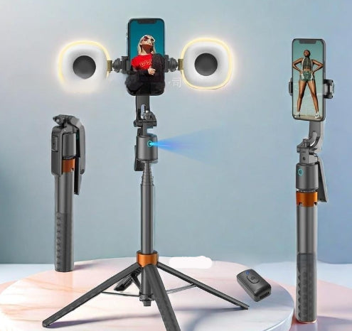 Smart AI Selfie Stabiliseur 3 axes Gimbal - Mont trépied extensible réglable f