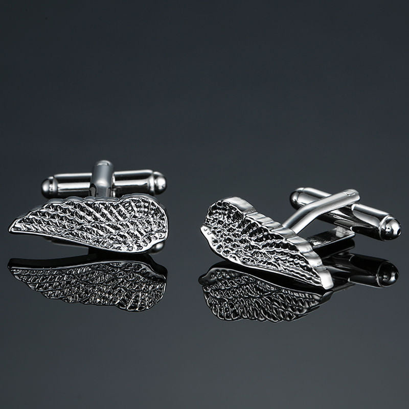 Rose d'herbe Or et Argent Motif Boutons de manchette
