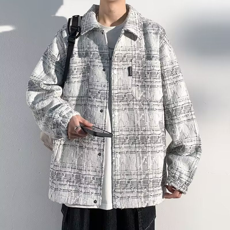 Beau Edgy Lapel Veste pour hommes qui allume la tête sur la rue