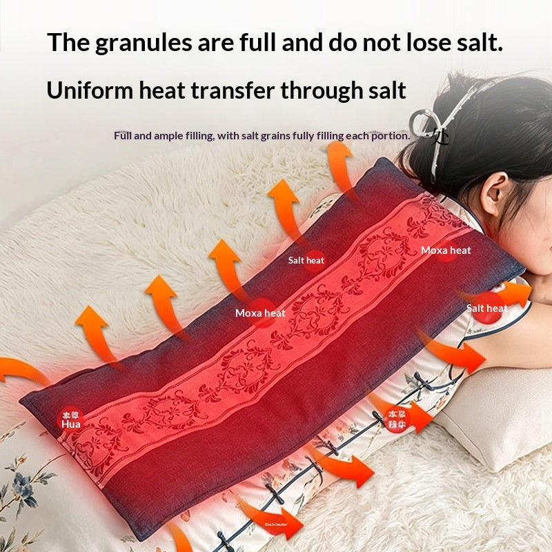 Dry hot water bottle with sea salt, gentle and soothing warmth