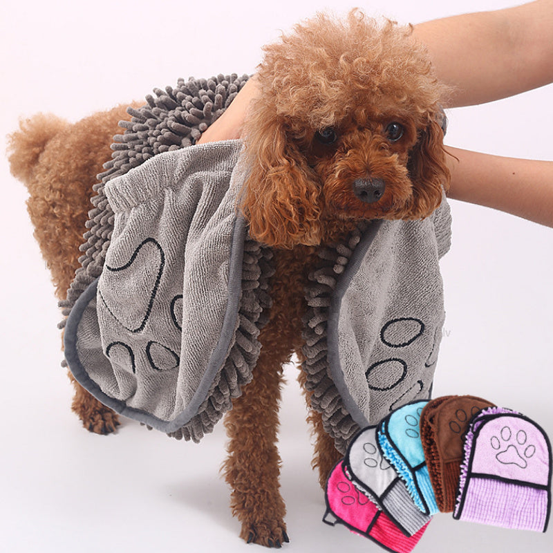 Chiens Chats Serviettes Chien Super Absorbant Peigne de bain Microfibre Serviettes de bain Bain de chat à séchage rapide