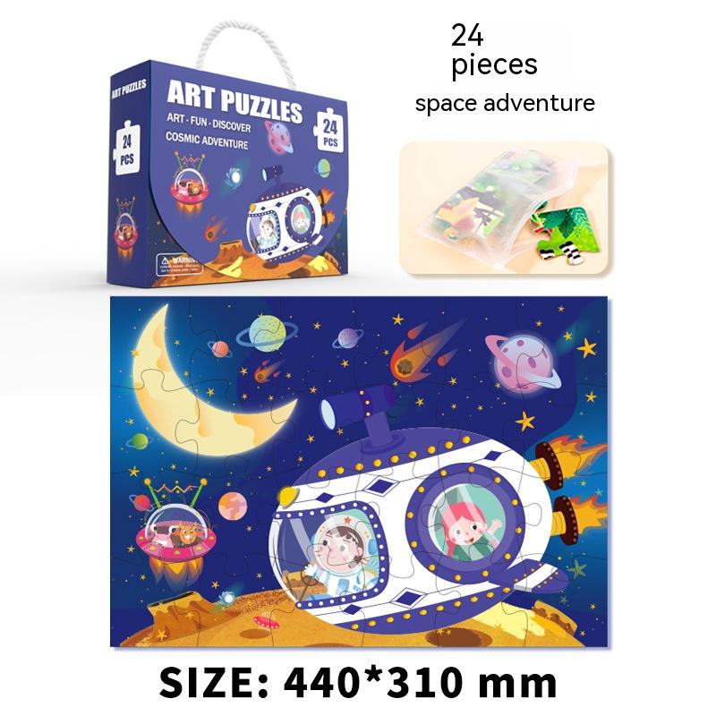 Boîte cadeau Puzzle portable Jouets éducatifs pour l'éducation précoce