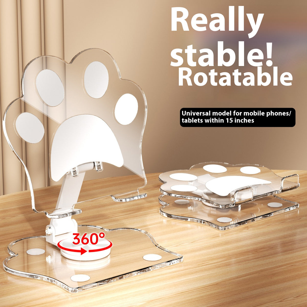 Acrylic Rotating Mobile Phone Holder Desk