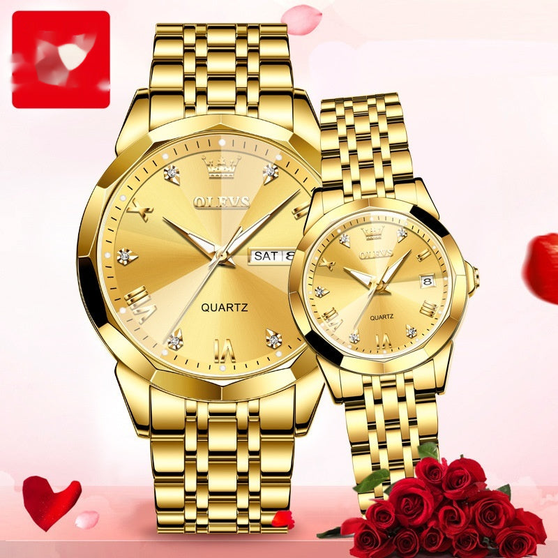 Montre Quartz Saint Valentin cadeau couple montre hommes