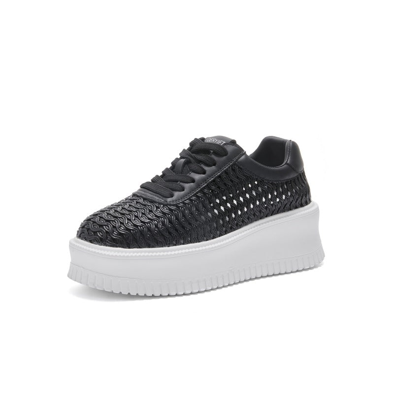 Femmes Mode Casual Chaussures à manches creuses avec des semelles épaisses
