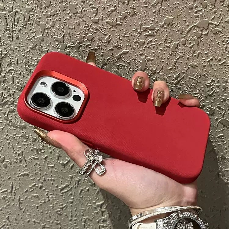 Boîtier de téléphone en cuir anti-goutte