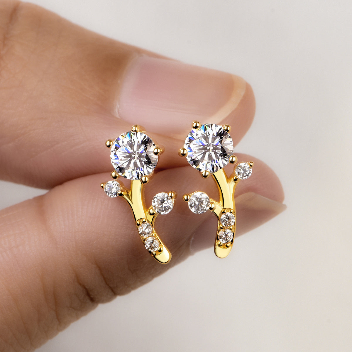 S925 Sterling Silver Branch Earrings