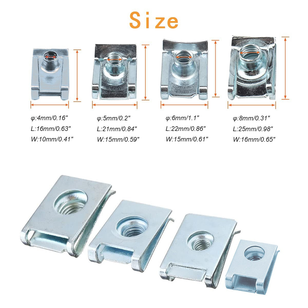 Auto-tappage Clip Languette Carte Nut Clip