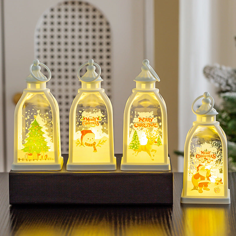 Décoration de Noël Portable lumière de nuit lumineuse Fenêtre cadeau de Noël