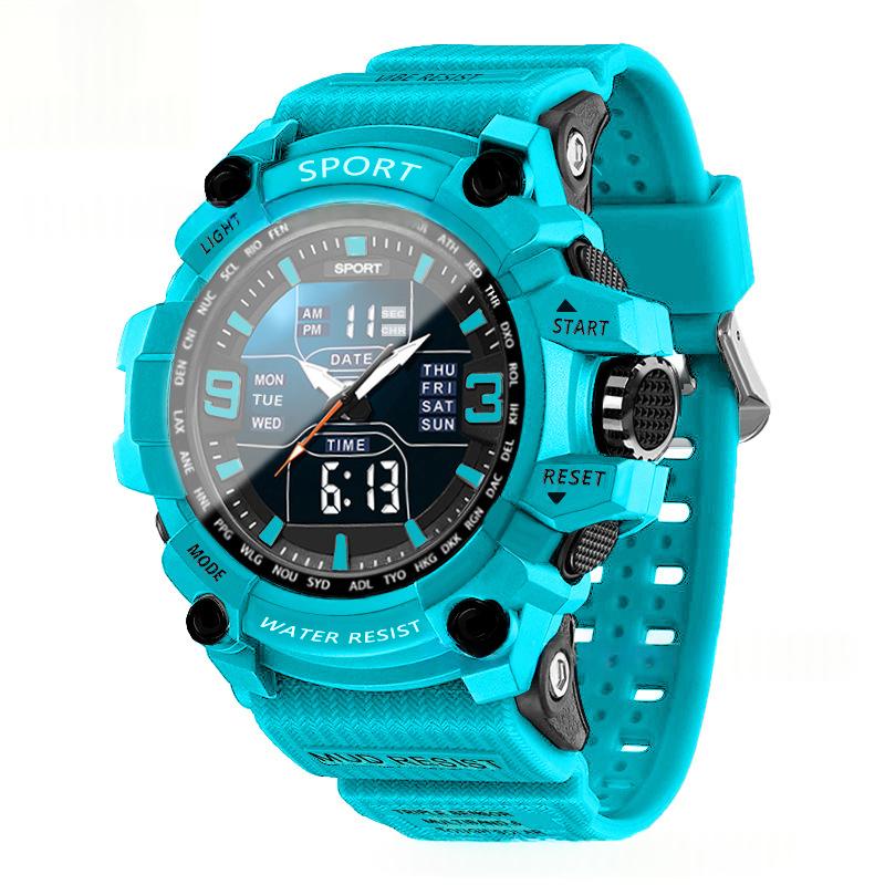 Hommes Tactical Sports Montre électronique imperméable Lumineux et multifonctionnel