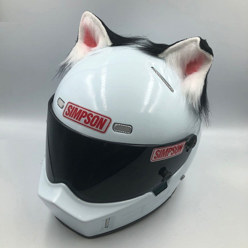 Casque Ornements Cat Oreilles Bête Oreilles Moto Vélo électrique Femme