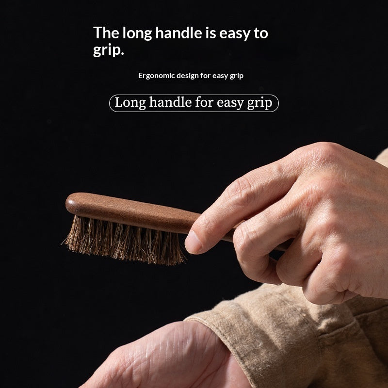 Brosse à chaussures en hêtre de hêtre de hêtre huilé et dépoussiéré