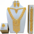 Bijoux d'or costume arabe Collier de mariage Bracelet Boucles d'oreilles Anneau