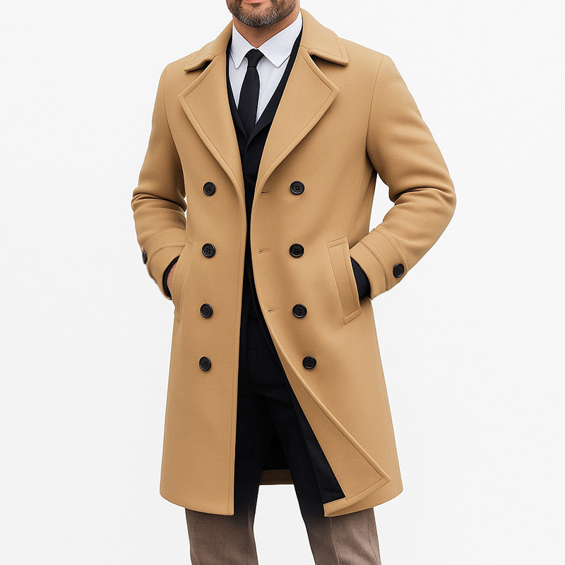 Manteau de tranchée pour hommes de style européen et américain