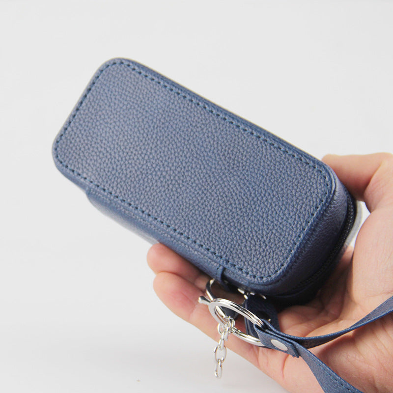 Sac de rangement avec couverture en cuir motif Lychee