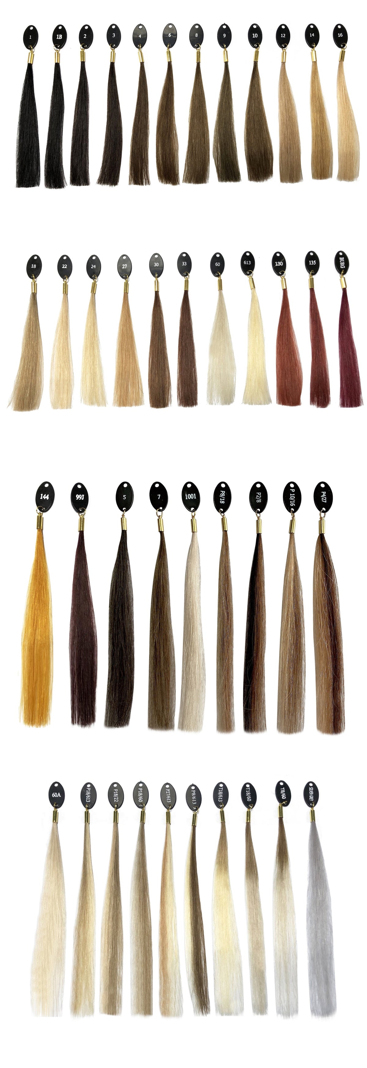 Tableau de couleur des cheveux pour les produits de coiffure