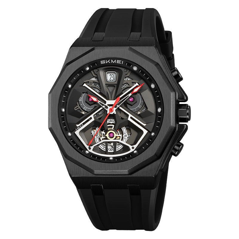 Montres multifonctions étanches pour hommes Hollow-out