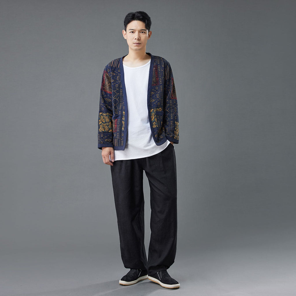 Veste de cardigan floral imprimé en coton