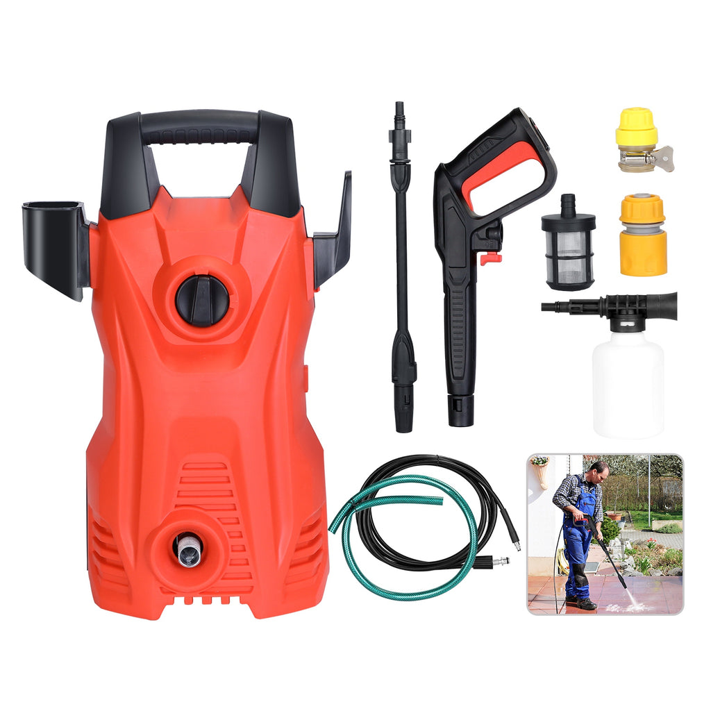 1Pc Électrique haute pression laveuse 1740PSI Powerful voiture laveuse nettoyante de pression avec réglage