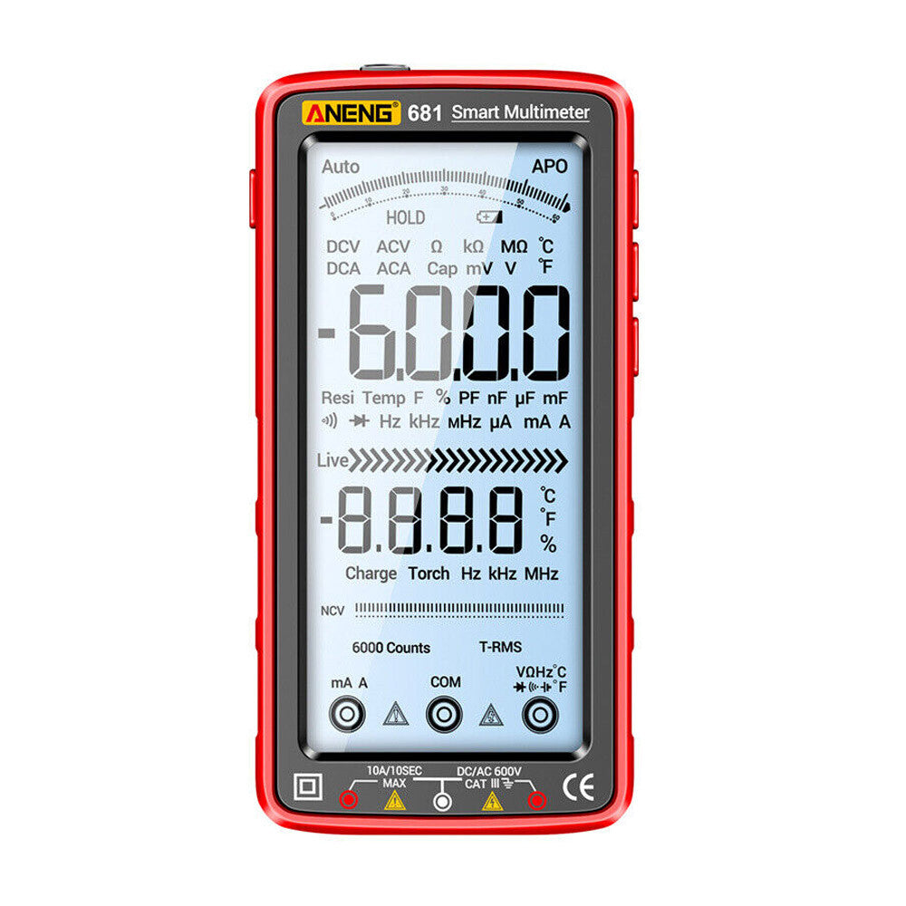 Smart LCD Multimètre numérique 6000 Compte AC DC Testeur de résistance