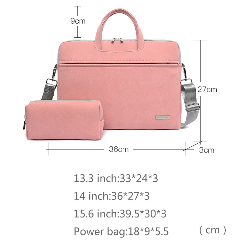 PU Leather Women Portable Bag Satchel Satchel for Macbook Air 13.3 14 15.6