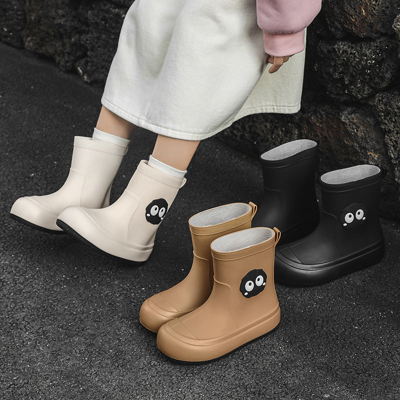 Bottes de pluie cartoon coréenne mignonnes Femmes non-dérapant