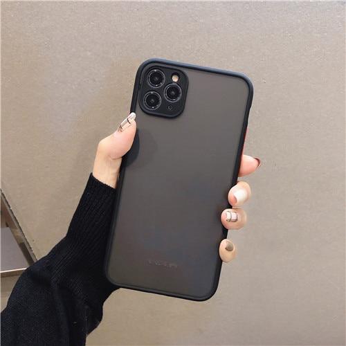 Cas de téléphone portable contrastante couleur givrée pour empêcher la chute