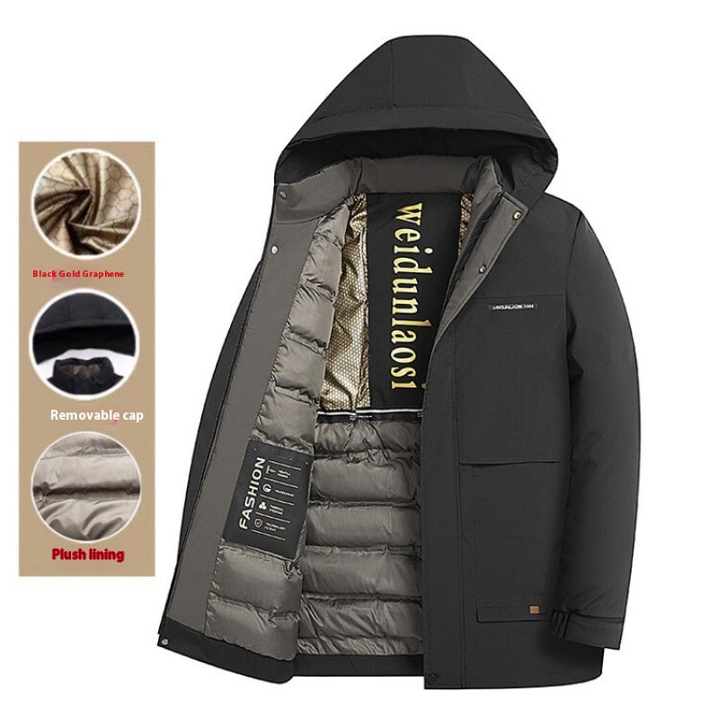 Veste rembourrée en velours d'hiver pour hommes Business Casual Down Coton rembourré