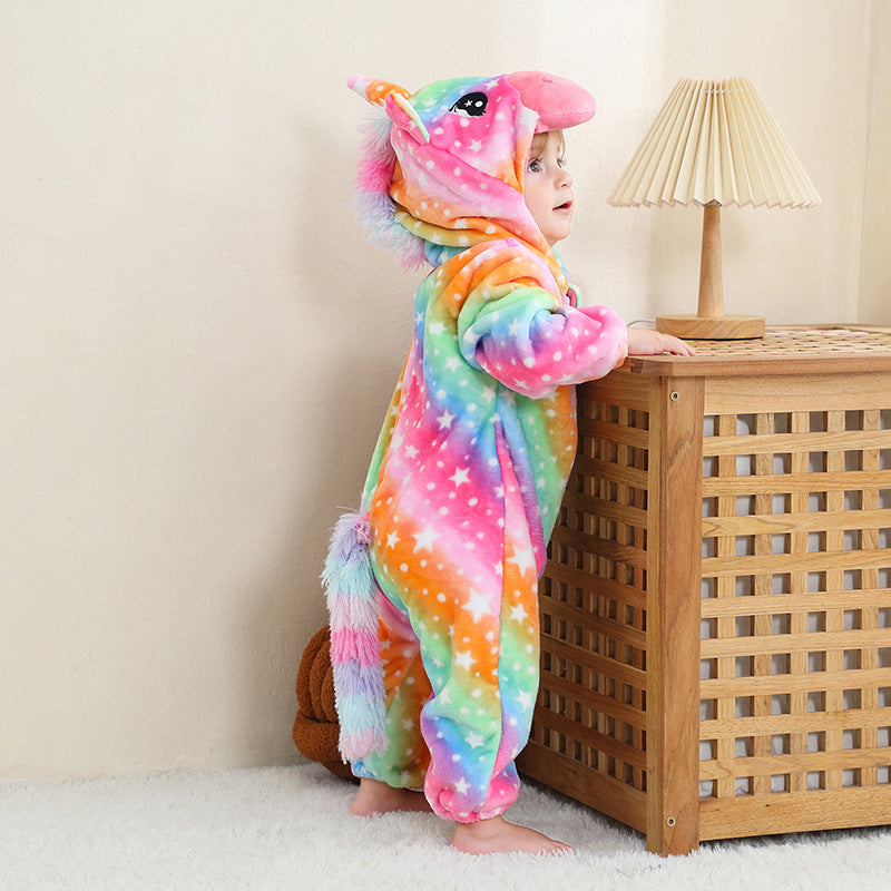 Flannel animal onesie pour les enfants
